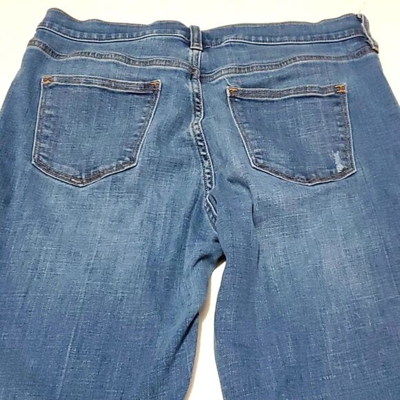 J. Crew Factory Medium Wash Distressed Mid Rise Straight Leg Jeans 27 - Picture 11 of 15